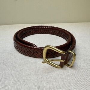 Men’s Braided Leather Coach Belt Size Large 36”